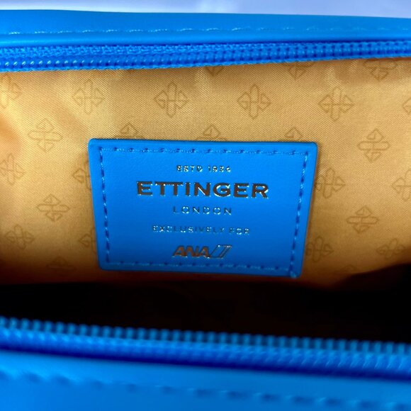 ANA Business Class Light Blue Canvas Amenity Kit by Ettinger with Slippers - NEW - Picture 4 of 4
